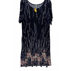 NEW MOA COLLECTION women's floral dress in navy blue